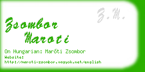 zsombor maroti business card