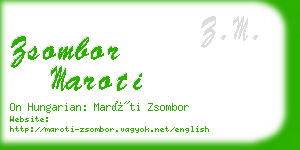 zsombor maroti business card